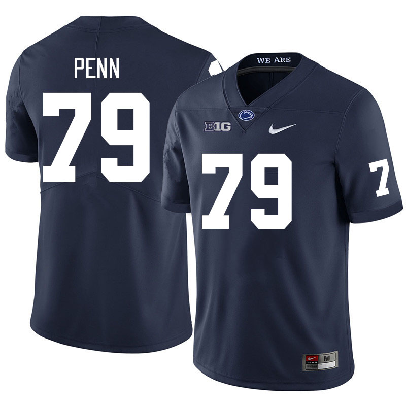 Men #79 Addison Penn Penn State Nittany Lions College Football Jerseys Stitched Sale-Navy